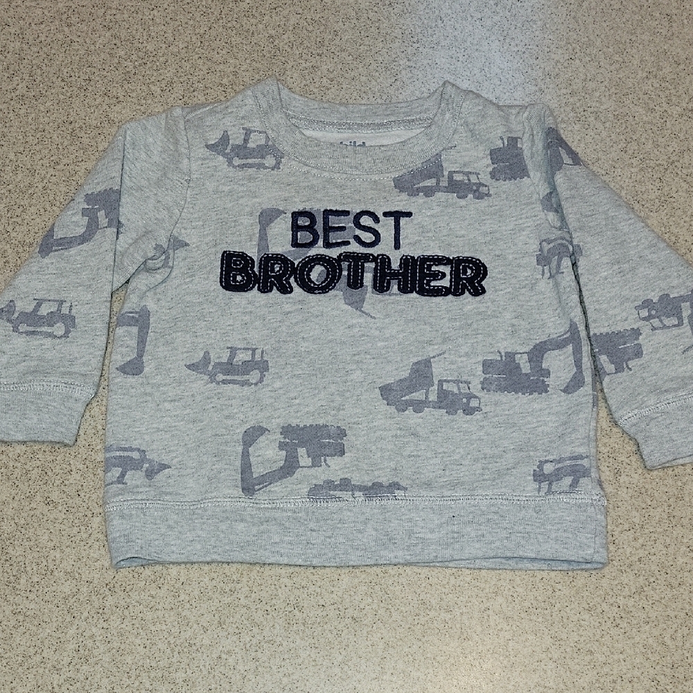 Carter's 'Best Brother' Gray Sweatshirt Size 18 Months